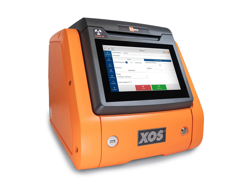 Clora R® - aparat do pomiaru zawartości chloru metodą fluorescencji rentgenowskiej z dyspersją fali